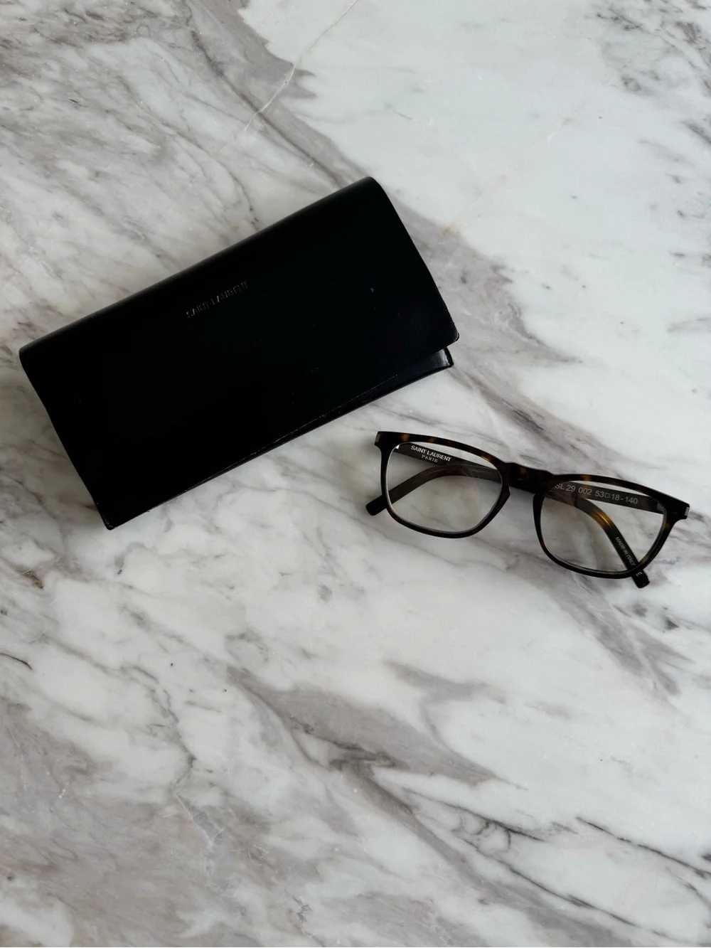 Saint Laurent Tortoiseshell Eyewear with Case